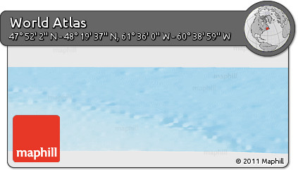 Physical Panoramic Map of the Area around 48° 5' 50" N, 61° 7' 30" W