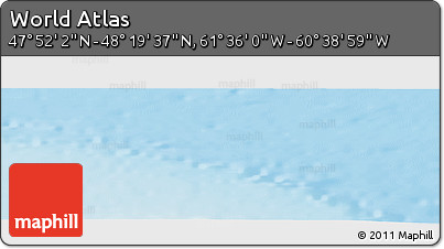 Physical Panoramic Map of the Area around 48° 5' 50" N, 61° 7' 30" W