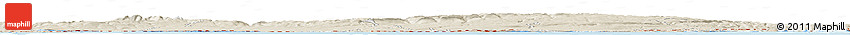 Shaded Relief Horizon Map of the Area around 48° 5' 50" N, 65° 22' 30" W