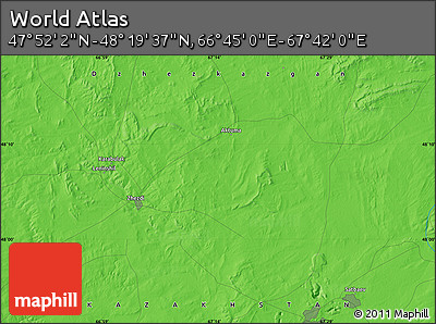 Political Map of the Area around 48° 5' 50" N, 67° 13' 29" E
