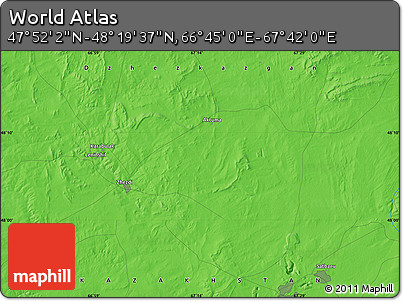 Political Map of the Area around 48° 5' 50" N, 67° 13' 29" E