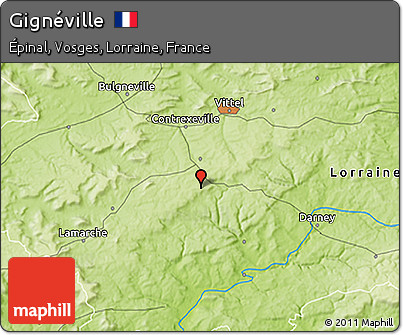 Physical 3D Map of Gignéville