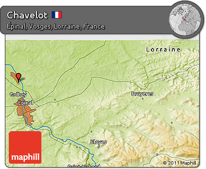 Physical 3D Map of Chavelot