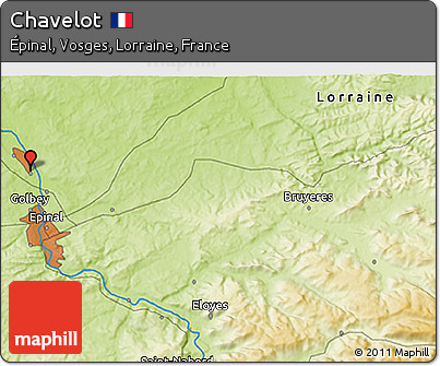 Physical 3D Map of Chavelot