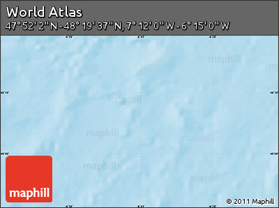 Physical Map of the Area around 48° 5' 50" N, 6° 43' 29" W