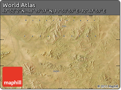Satellite Map of the Area around 48° 5' 50" N, 72° 19' 29" E