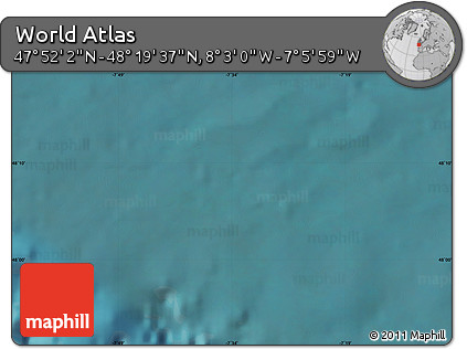 Satellite Map of the Area around 48° 5' 50" N, 7° 34' 30" W