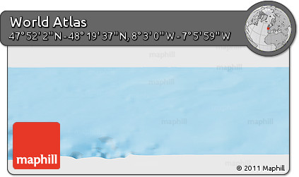 Physical Panoramic Map of the Area around 48° 5' 50" N, 7° 34' 30" W