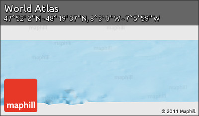 Physical Panoramic Map of the Area around 48° 5' 50" N, 7° 34' 30" W