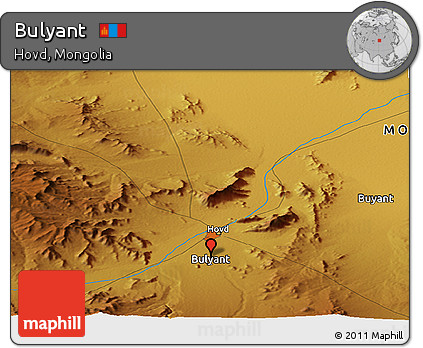 Physical Panoramic Map of Bulyant