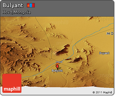 Physical Panoramic Map of Bulyant