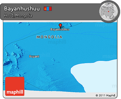 Political Panoramic Map of Bayanhushuu