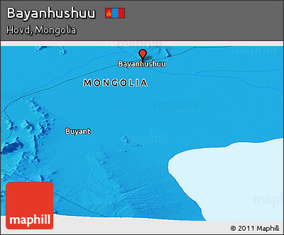 Political Panoramic Map of Bayanhushuu