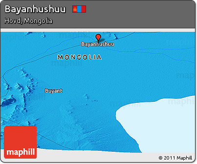 Political Panoramic Map of Bayanhushuu