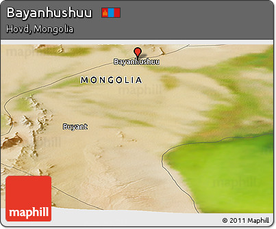 Satellite Panoramic Map of Bayanhushuu
