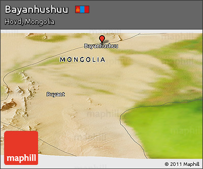 Satellite Panoramic Map of Bayanhushuu