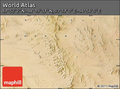 Satellite Map of the Area around 48° 5' 50" N, 94° 25' 30" E