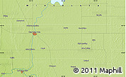 Physical Map of the area around 48° 5' 50" N, 95° 58' 29" W