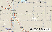 Shaded Relief Map of the area around 48° 5' 50" N, 95° 58' 29" W