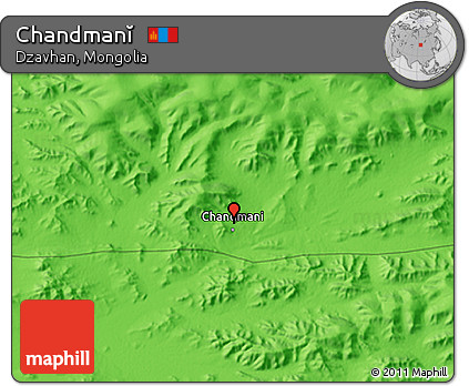 Political 3D Map of Chandmanĭ