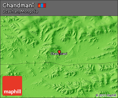 Political 3D Map of Chandmanĭ