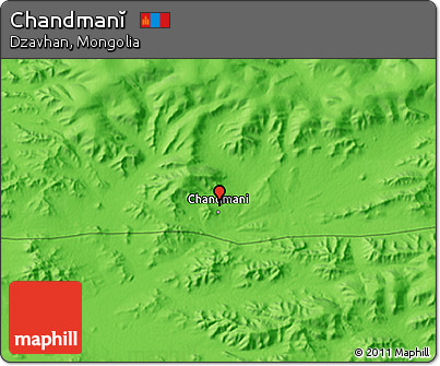 Political 3D Map of Chandmanĭ