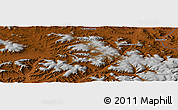 Physical Panoramic Map of the area around 48° 5' 50" N, 96° 58' 29" E