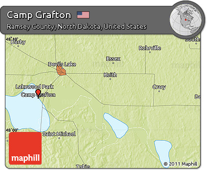 Physical Map of Camp Grafton