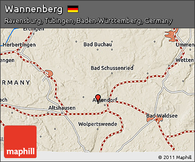Shaded Relief 3D Map of Wannenberg
