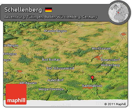 Satellite Panoramic Map of Schellenberg
