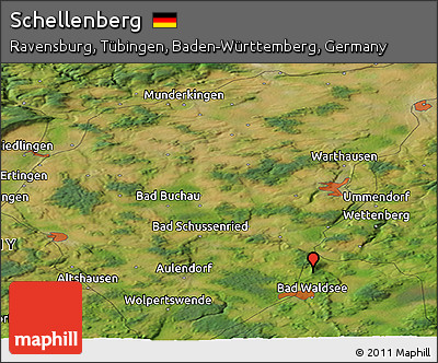 Satellite Panoramic Map of Schellenberg