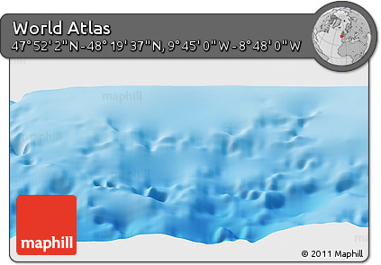 Physical Panoramic Map of the Area around 48° 5' 50" N, 9° 16' 30" W