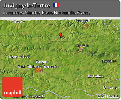 Satellite 3D Map of Juvigny-le-Tertre