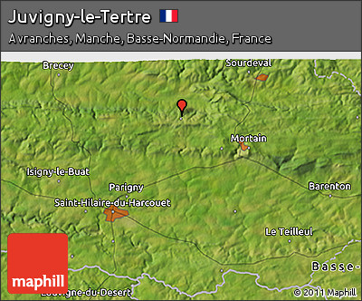 Satellite 3D Map of Juvigny-le-Tertre