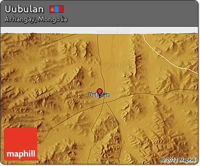 Physical 3D Map of Uubulan