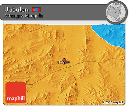 Political 3D Map of Uubulan
