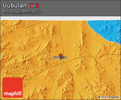 Political 3D Map of Uubulan