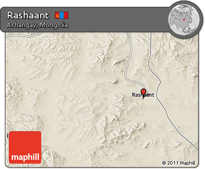 Shaded Relief 3D Map of Rashaant