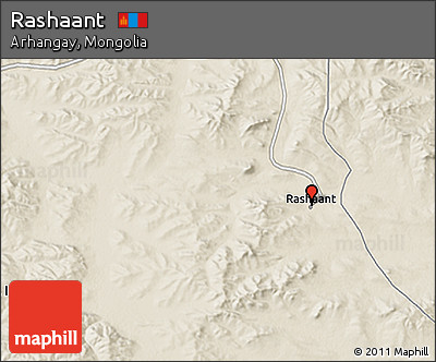 Shaded Relief 3D Map of Rashaant