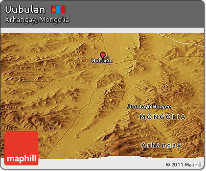Physical Panoramic Map of Uubulan