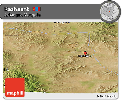 Satellite Panoramic Map of Rashaant