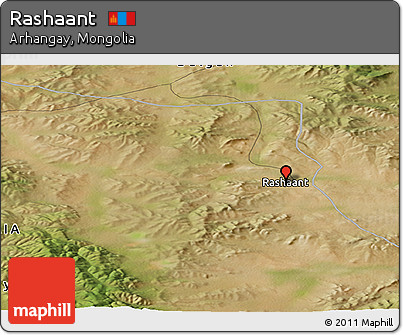 Satellite Panoramic Map of Rashaant