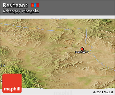 Satellite Panoramic Map of Rashaant