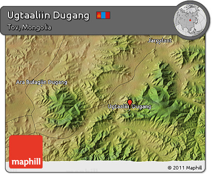 Satellite 3D Map of Ugtaaliin Dugang