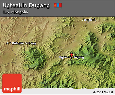 Satellite 3D Map of Ugtaaliin Dugang