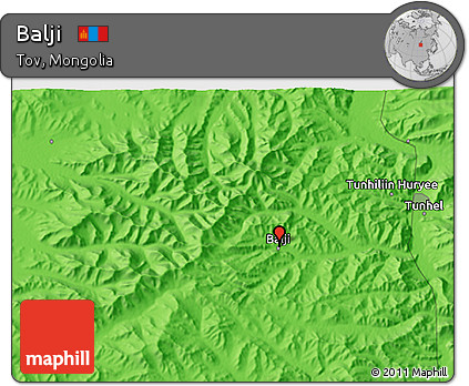 Political 3D Map of Balji