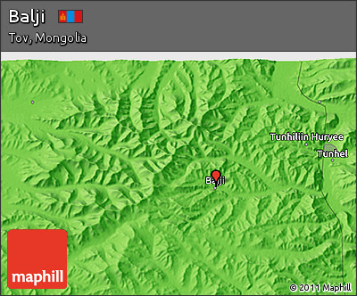 Political 3D Map of Balji