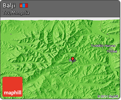 Political 3D Map of Balji