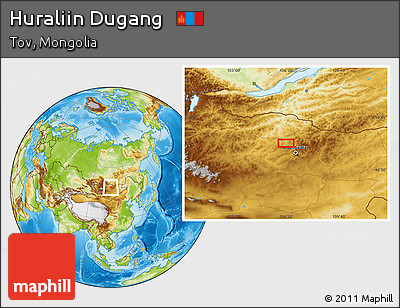 Physical Location Map of Huraliin Dugang