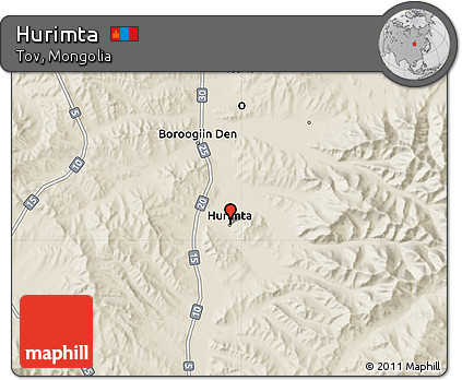 Shaded Relief Map of Hurimta